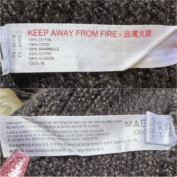 Free People FP Beach Dress Mango Sweater Mini Oversized Ribbed Knit Black M - Picture 10 of 13